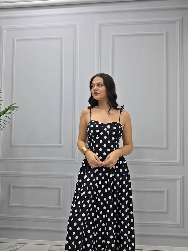 Long Dress Polka Dot