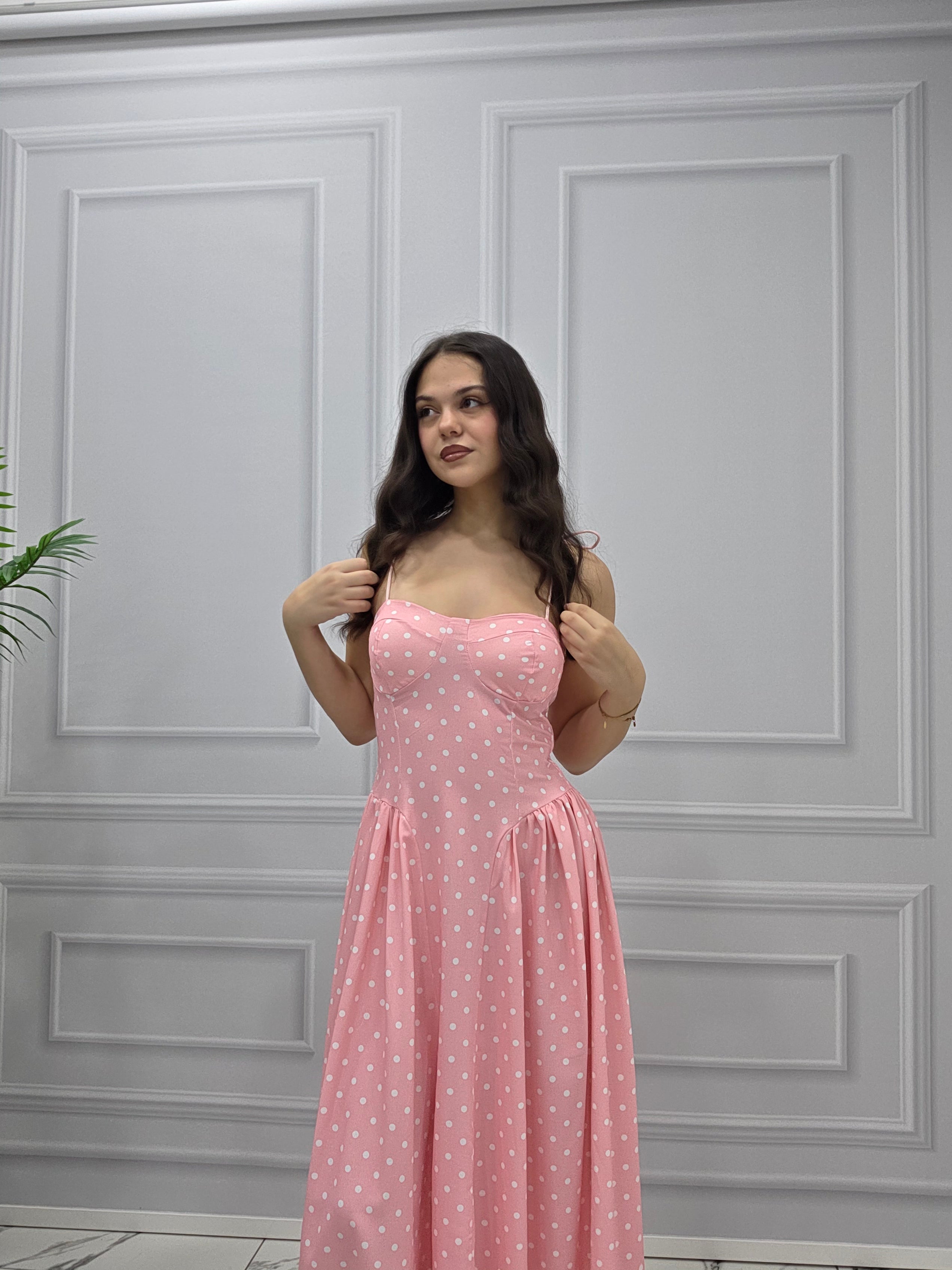 Long Dress Polka Dot
