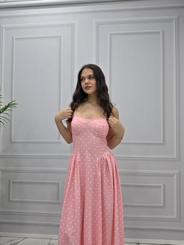 Long Dress Polka Dot
