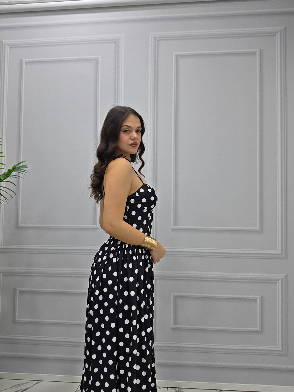 Long Dress Polka Dot
