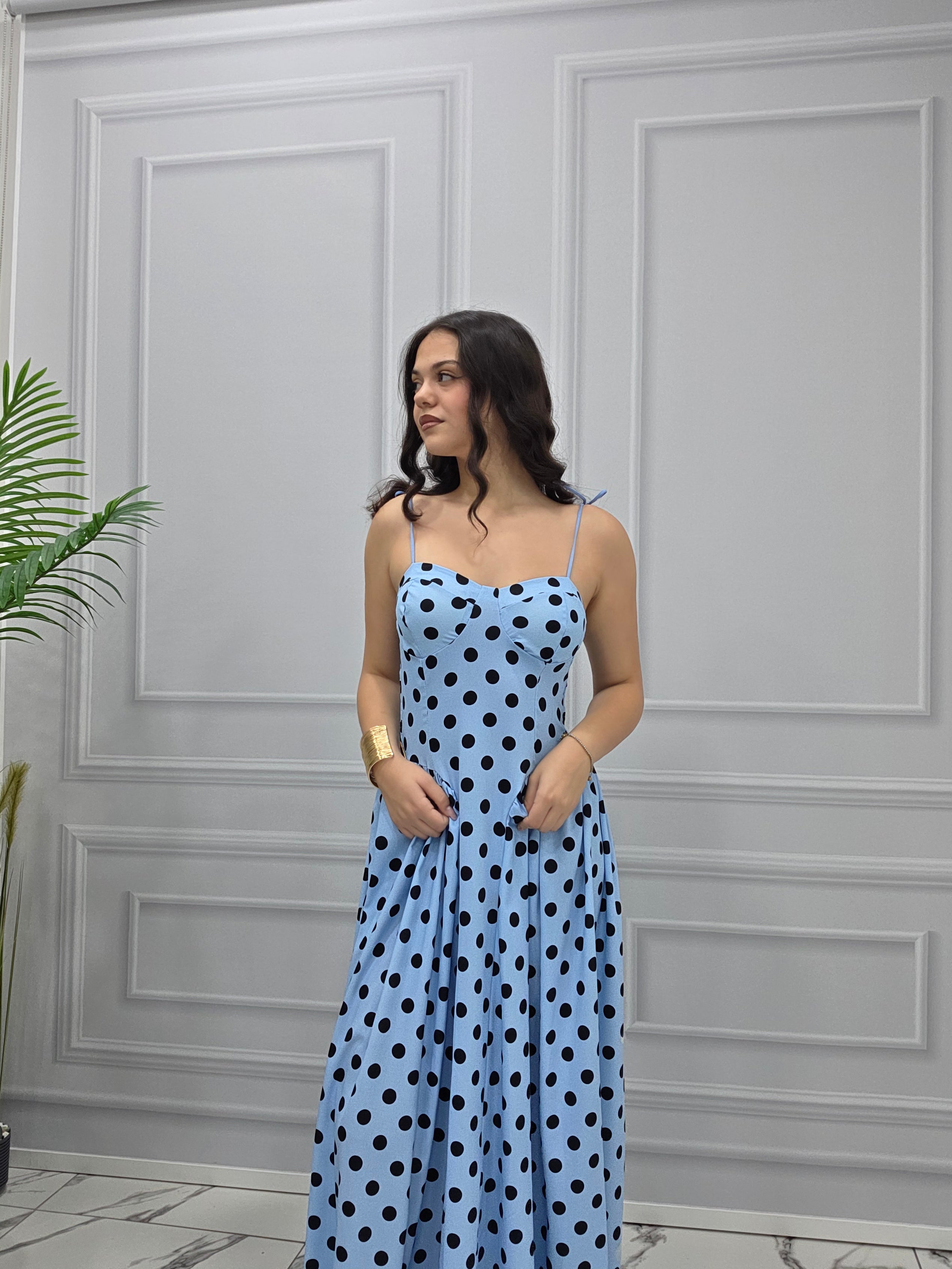Long Dress Polka Dot